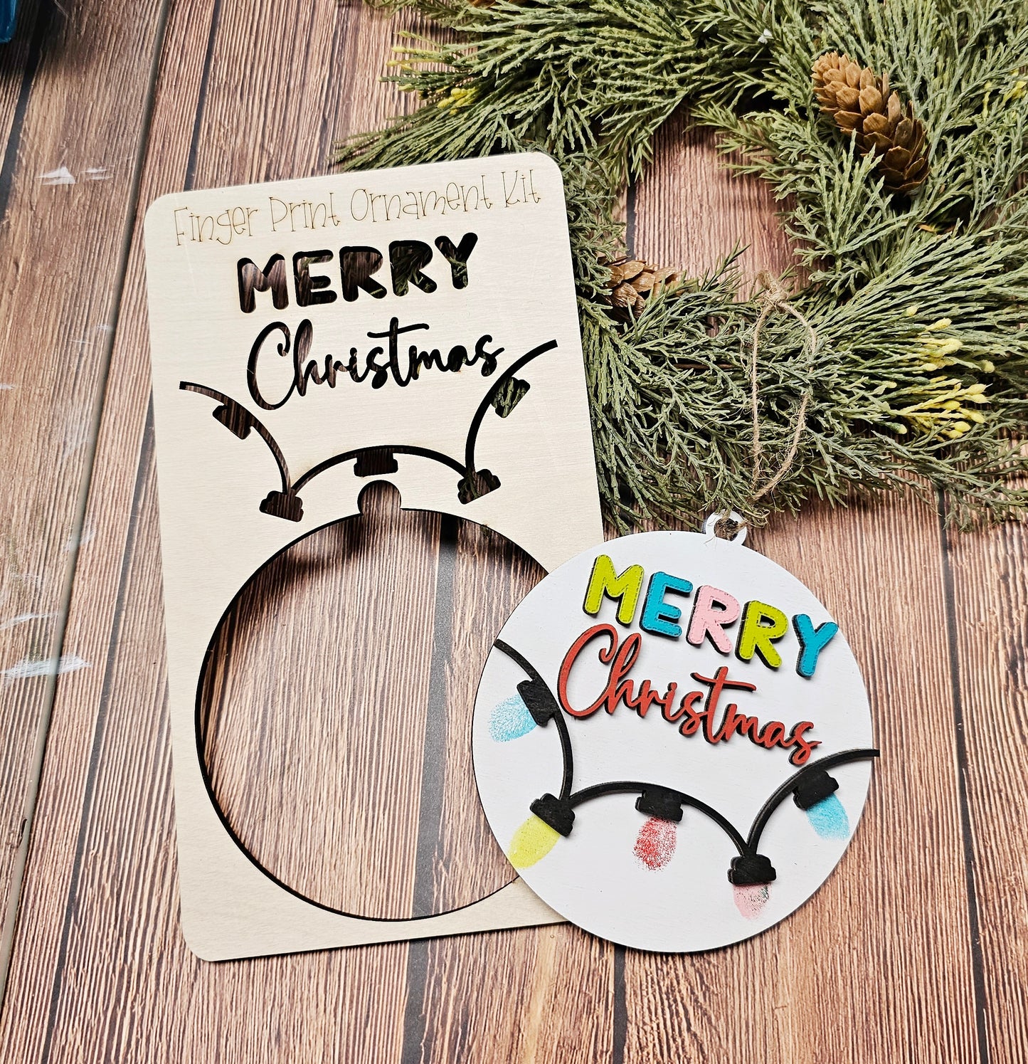 Kids Pop Out DIY Kit - Finger print Ornament