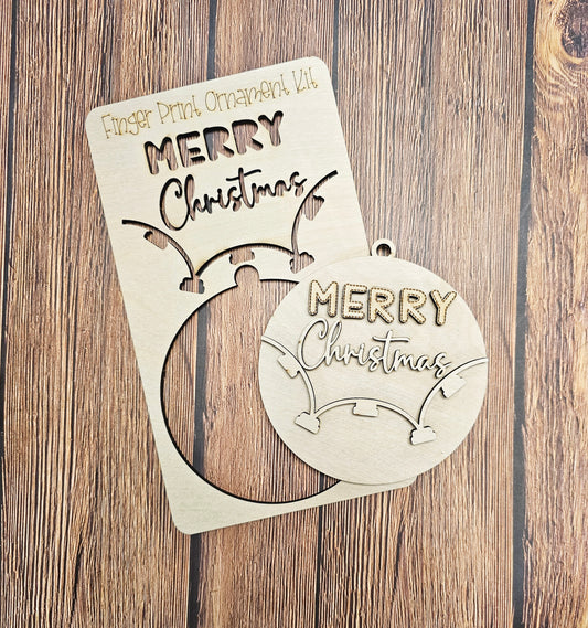 Kids Pop Out DIY Kit - Finger print Ornament