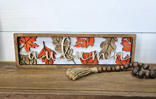 Autumn Leaves Chunky Shelf Sitter diy Kit