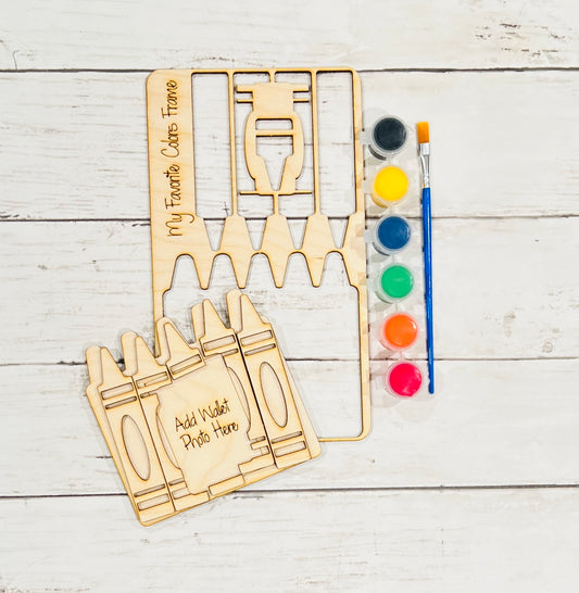 Kids Pop Out DIY Kit - Crayon Frame