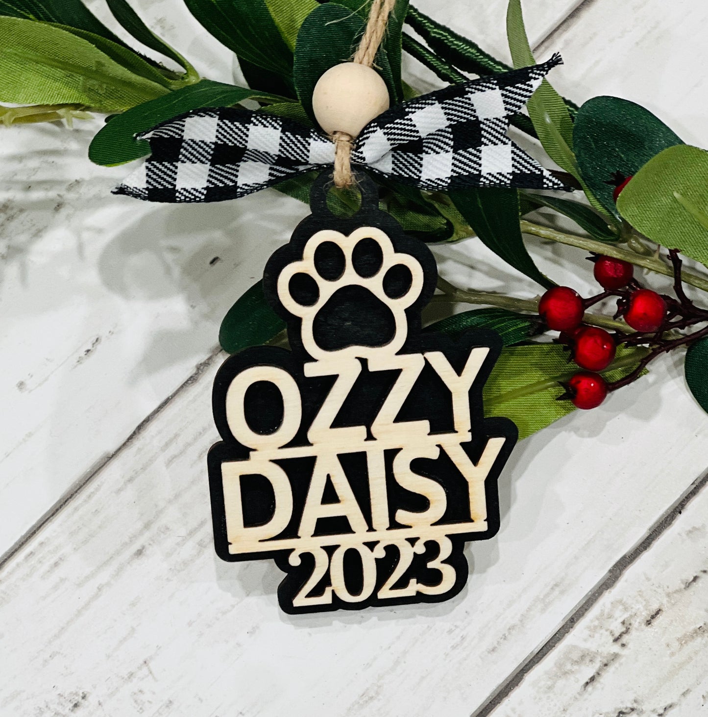 Personalized Pet Name Christmas Ornament