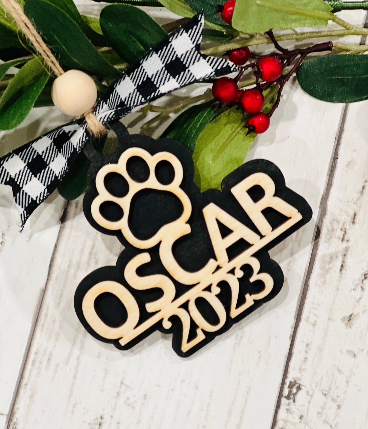 Personalized Pet Name Christmas Ornament