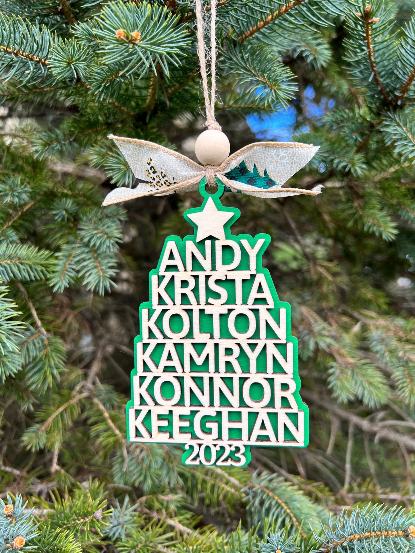 Personalized Family Name Christmas Ornament