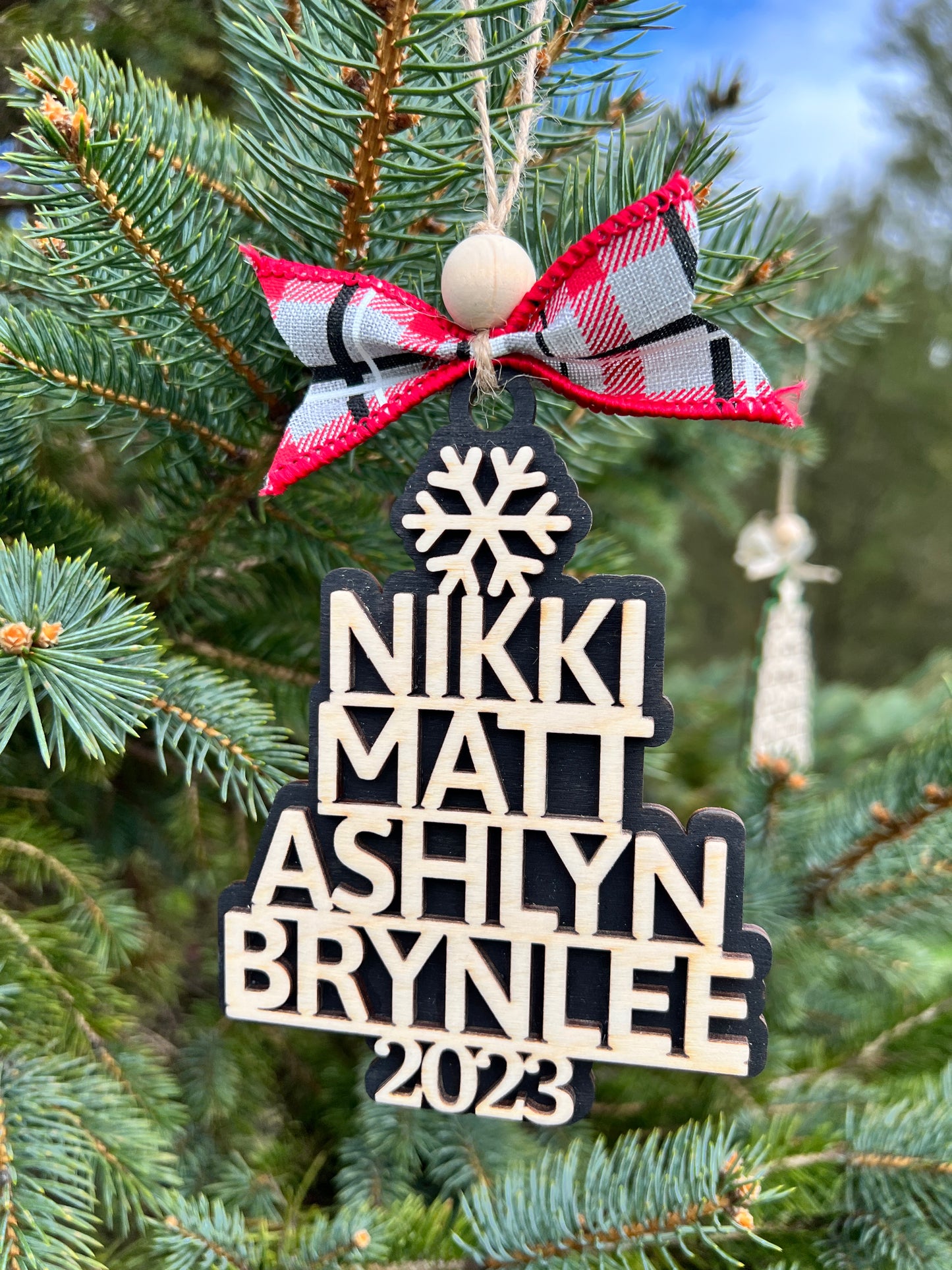 Personalized Family Name Christmas Ornament