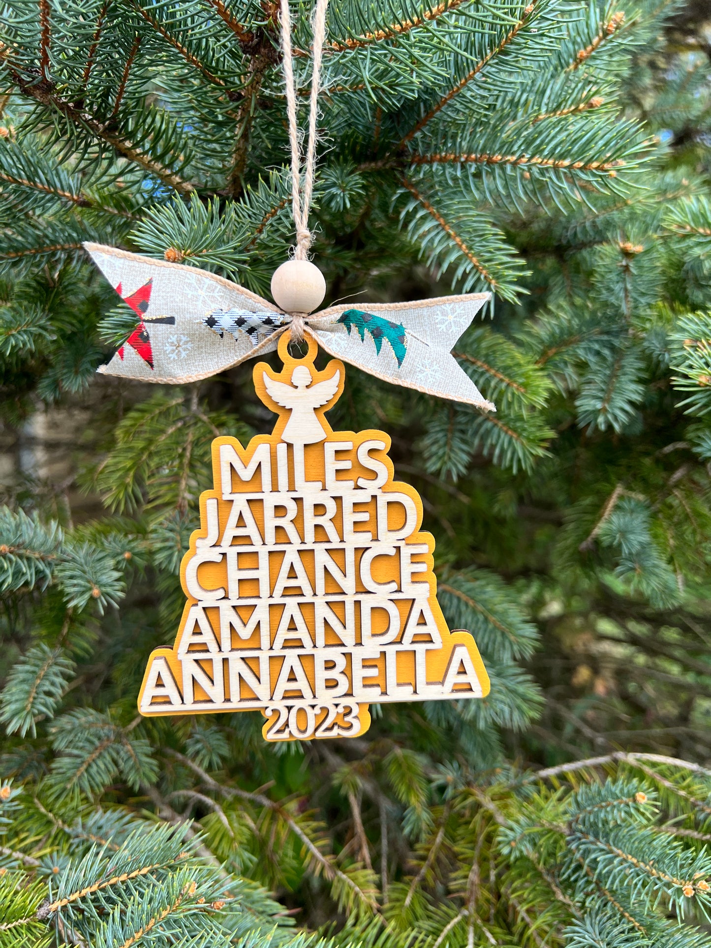 Personalized Family Name Christmas Ornament
