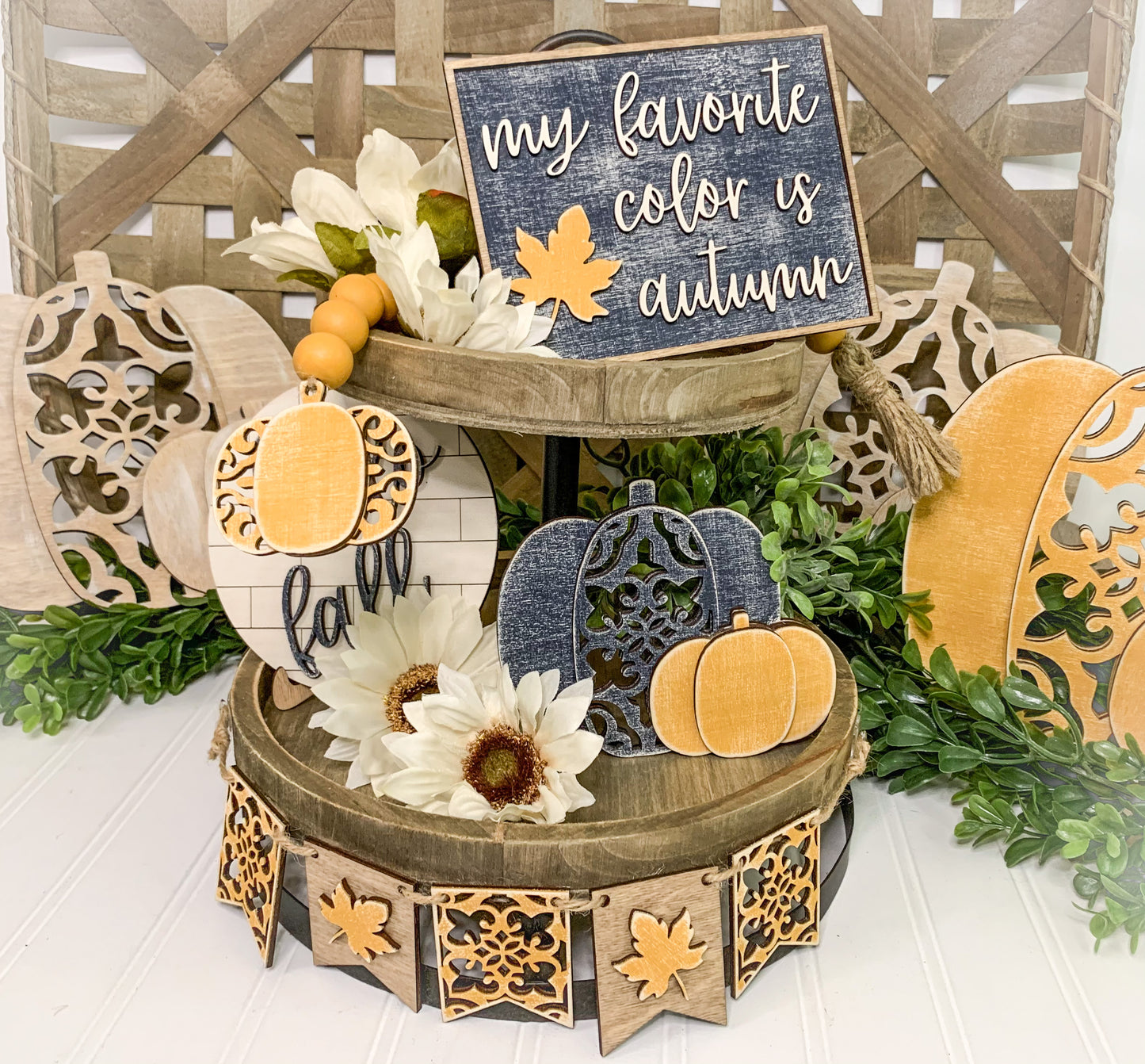 DIY Kit - Tiered Tray - hello fall