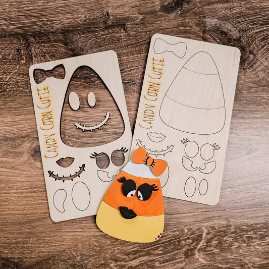 Candy Corn Cutie diy pop out kit