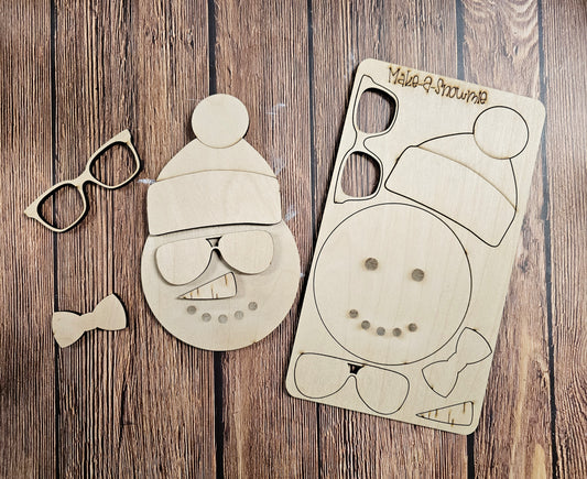 Kids Pop Out DIY Kit - Make A Snowman