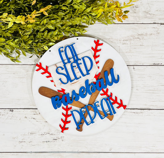 Eat Sleep Baseball Repeat DIY Kids Kit
