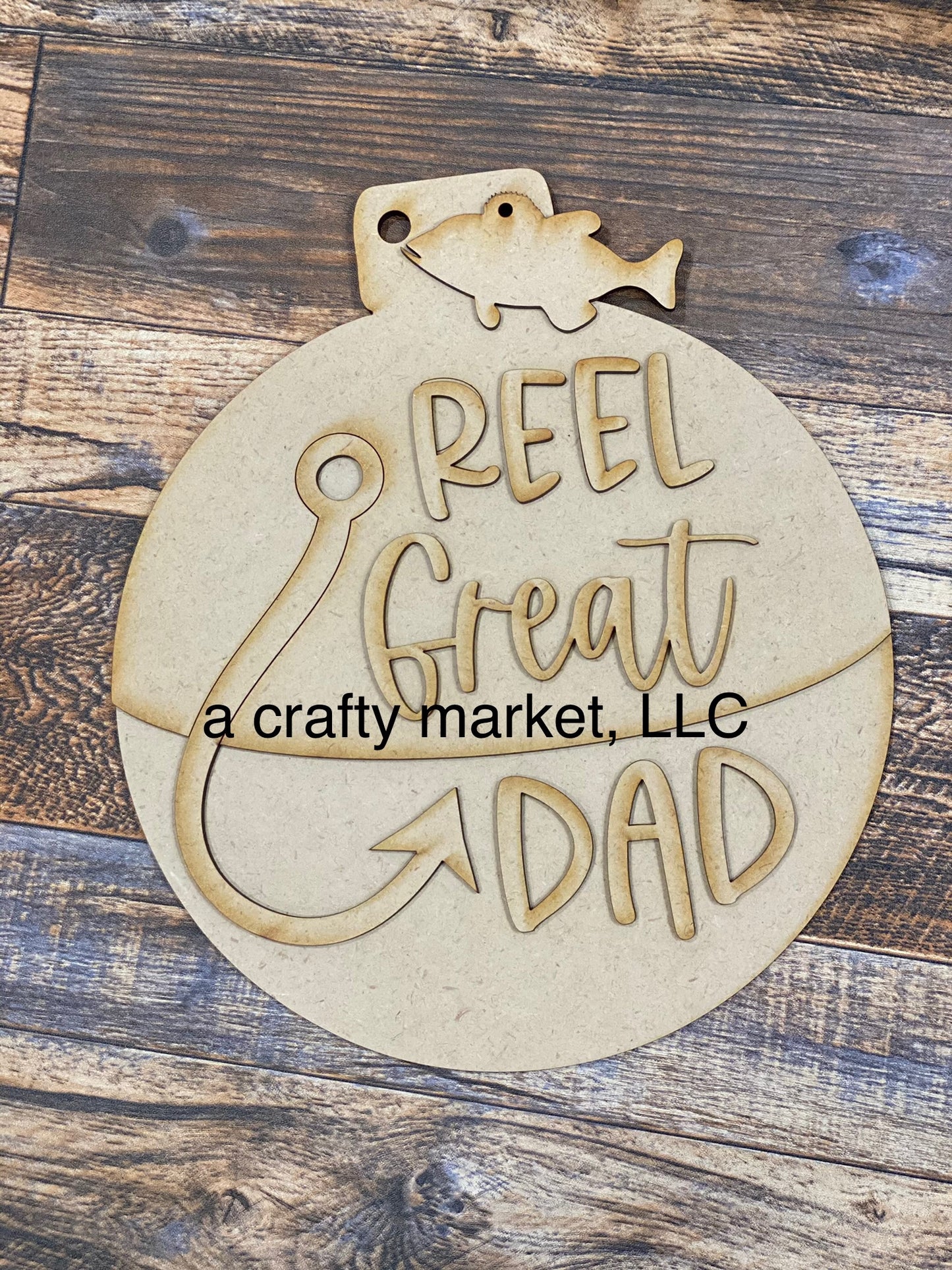 REEL Great Dad DIY Unfinished Wood Sign Kit