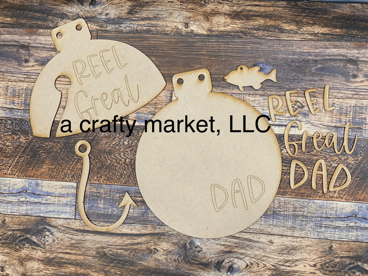 REEL Great Dad DIY Unfinished Wood Sign Kit