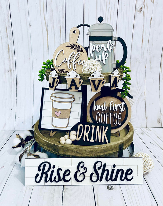 DIY Kit - Tiered Tray - but first COFFEE