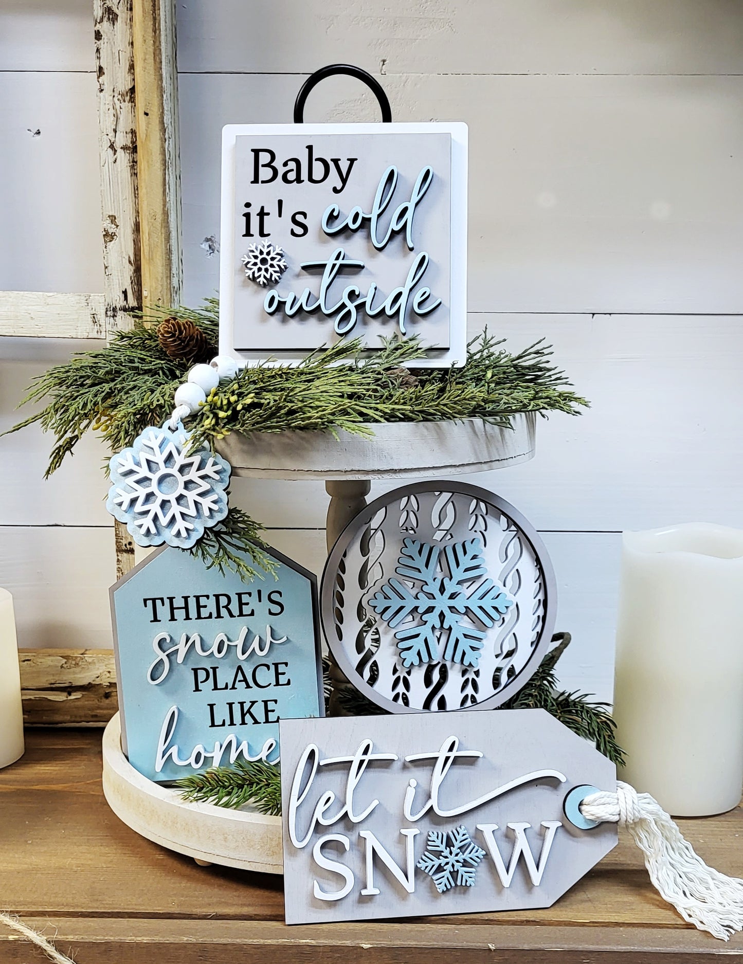 DIY Kit - Tier Tray - Baby it’s cold outside
